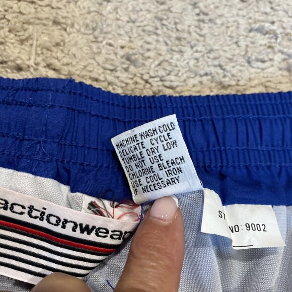 Vintage Sportime Actionwear Swim Trunks Bathing Suit Men's XL Colorblock Cotton - Picture 8 of 11